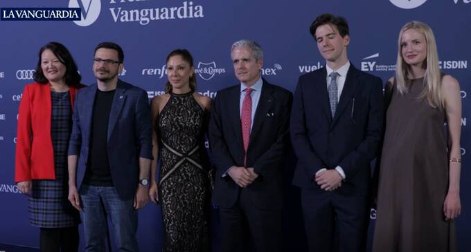 Наталья Арно и Илья Яшин на вручении премии La Vanguardia