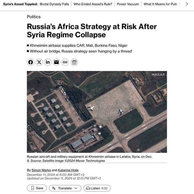 Россия может утратить влияние в Африке из-за возможной потери авиабазы Хмеймим tidtridhidkmp