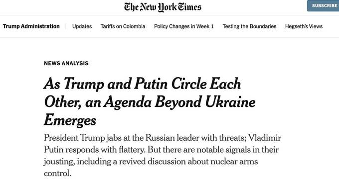 Трамп и Путин готовятся к переговорам по контролю за ядерными вооружениями qrdiqkqiqediqhhkmp