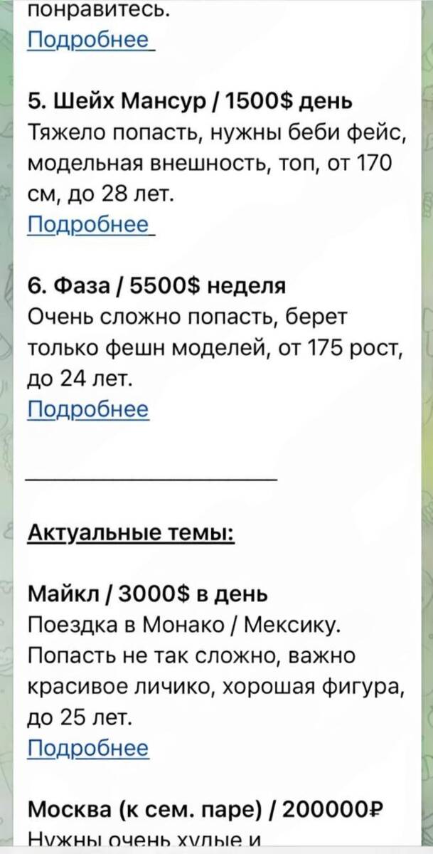 Какие требования предъявляют принцы Саудовской Аравии к геймершам-эскортницам